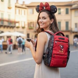 Lug Disney Italy Epcot Backpack + Matching Minnie Ears Disney Parks NWT